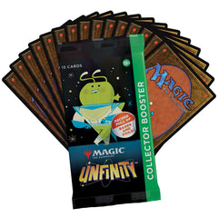 Borderless Galaxy Foil Shock Land variant in Unfinity booster for bold visuals