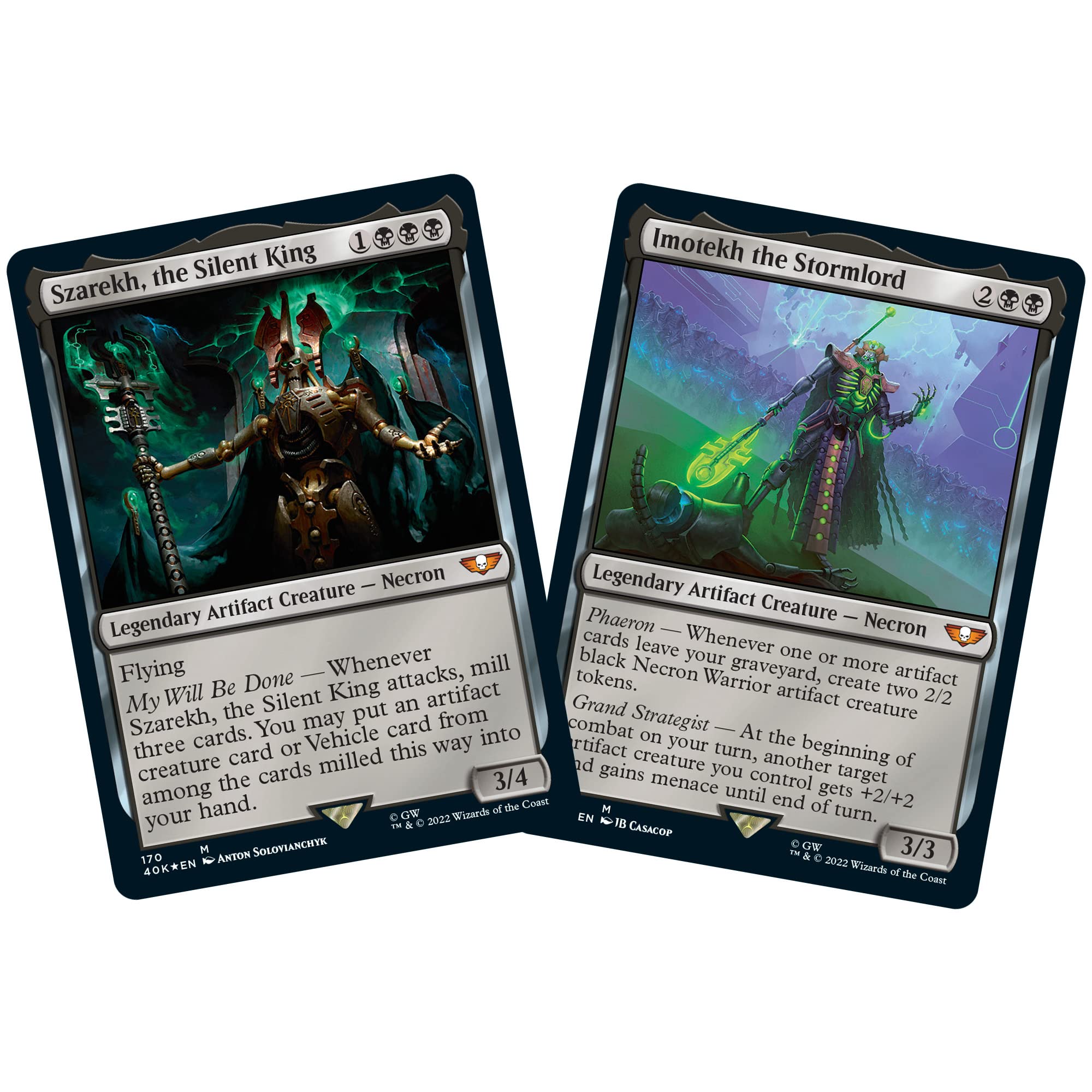 Magic: The Gathering Necron Dynasties deck box keeps cards organized for travel and storage