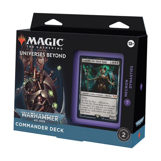 Magic: The Gathering Necron Dynasties foil-etched commander stands out as a premium display piece