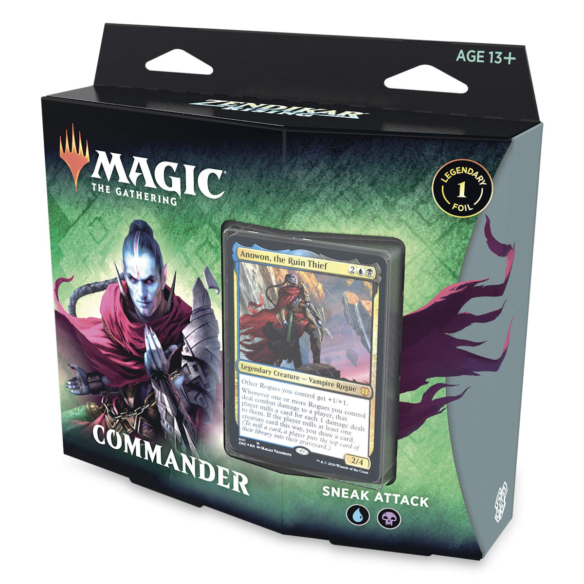 Magic The Gathering Zendikar Rising Sneak Attack foil commander; ideal centerpiece for big multiplayer plays
