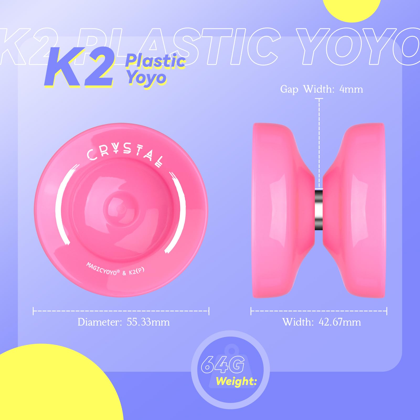 MAGICYOYO K2 Plus Crystal KK bearing enables unresponsive mode upgrade.