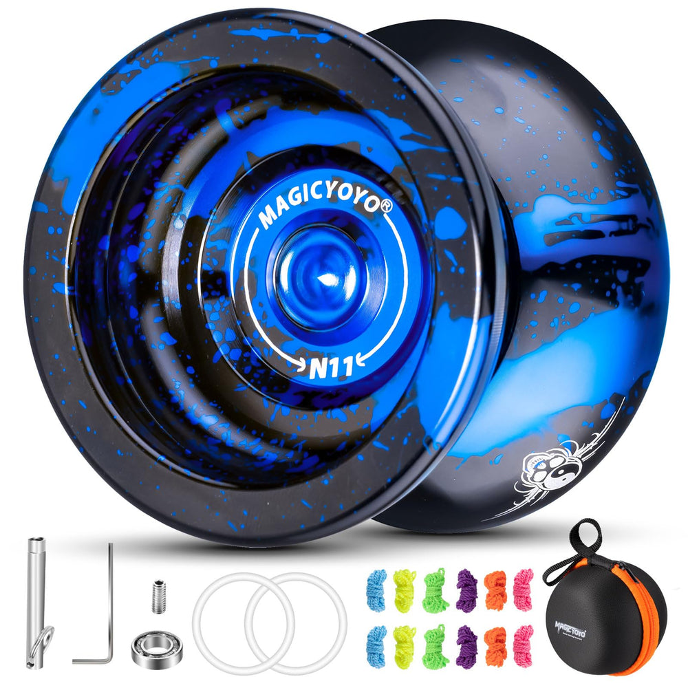 Front view of MAGICYOYO N11 Plus showing premium aluminum body for durable play.