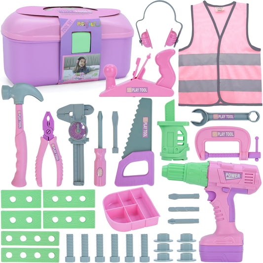 Magic4U Kids Tool Set box image showing a complete pretend-play kit for budding builders.