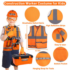 Magic4U kids tool set electric drill demonstrates rotating bits in action