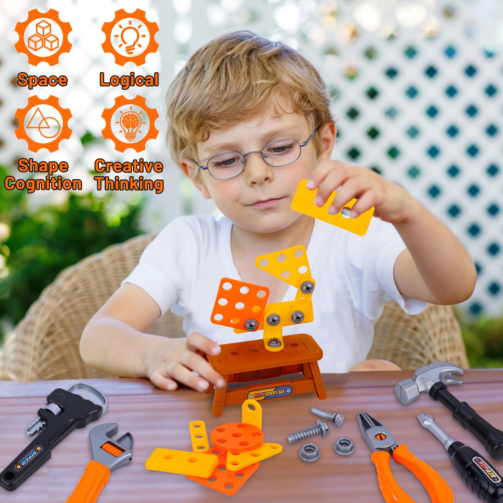Magic4U kids tool set measuring tape included for measurement play