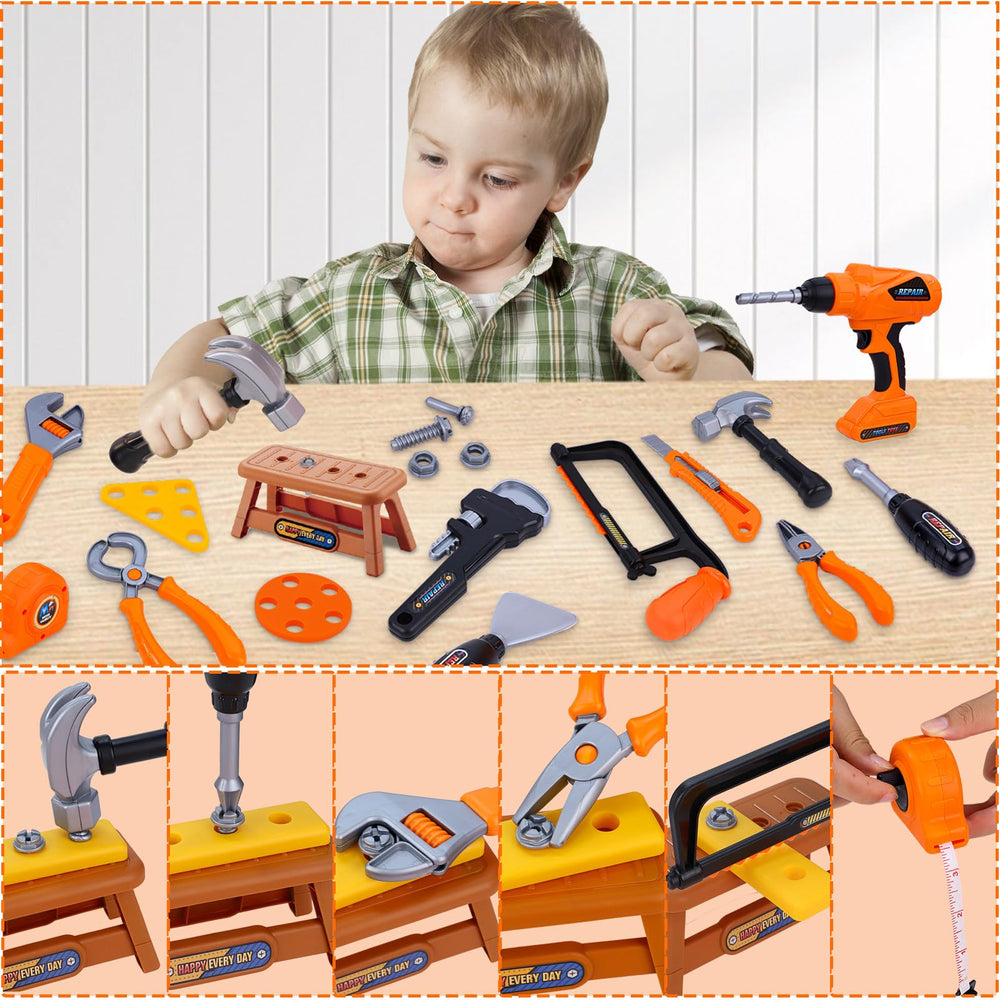 Magic4U kids tool set wood blocks for hands on building