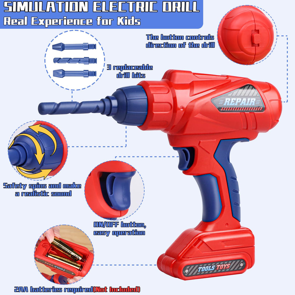 Magic4U Kids Tool Set safety hat enhances immersive role play.
