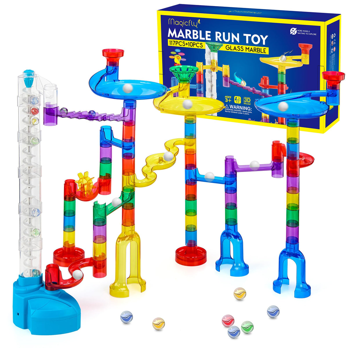 Magicfly Marble Run with motorized elevator for endless action