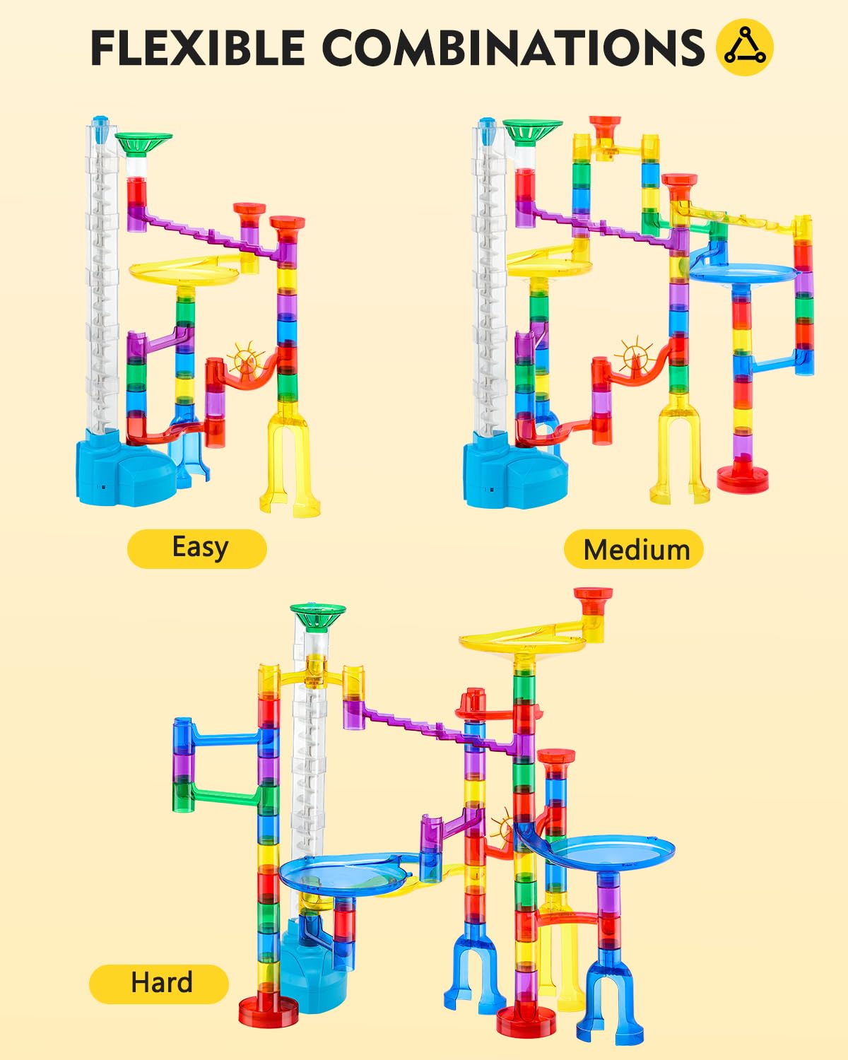 Magicfly marble run spiral lift raises marbles for continuous play