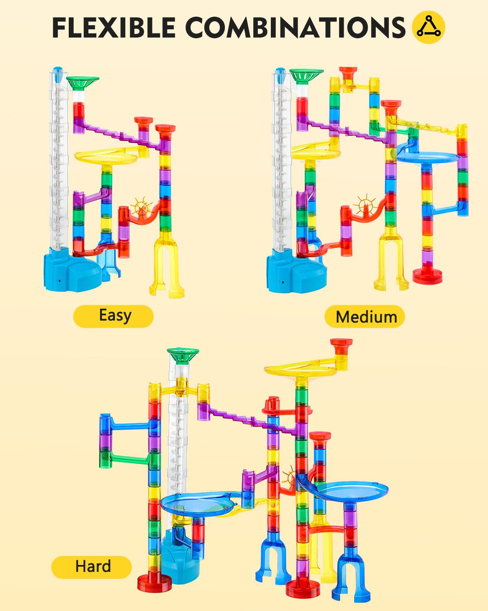 Magicfly marble run spiral lift raises marbles for continuous play