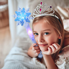 MAGICLULU snowflake wand with glow and soft music for magical moments.