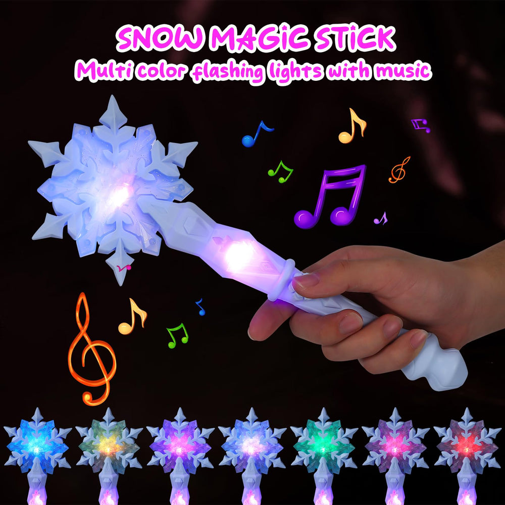 MAGICLULU light up wand snowflake color switch in action for vibrant costumes.