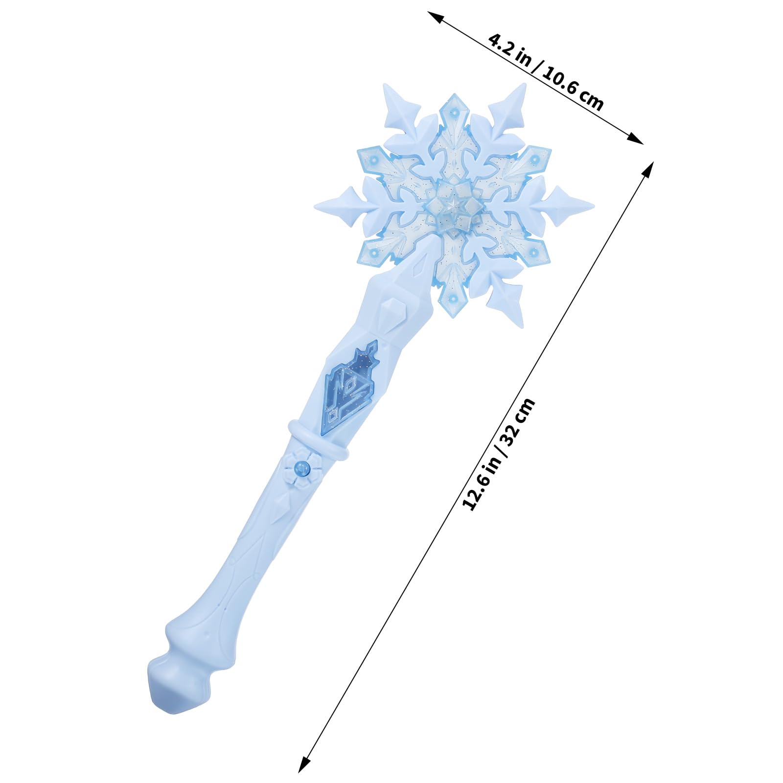 MAGICLULU snowflake wand color-changing lights enhance Halloween costumes.