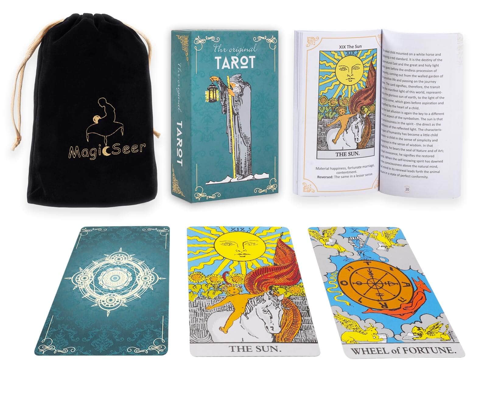 MagicSeer Tarot borderless deck back with mystical circle enhances focus