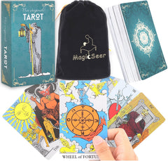 MagicSeer Tarot borderless deck front shows rich artwork for immersive readings