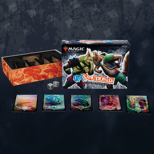 Magic: The Gathering Unsanctioned foil land card showcases vibrant art.