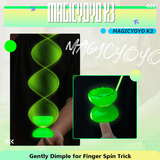 MAGICYOYO K3 Aurora-P dual-bearing system enables smooth beginner spins and advanced tricks.