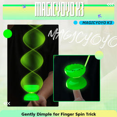 MAGICYOYO K3 Aurora-P dual-bearing system enables smooth beginner spins and advanced tricks.