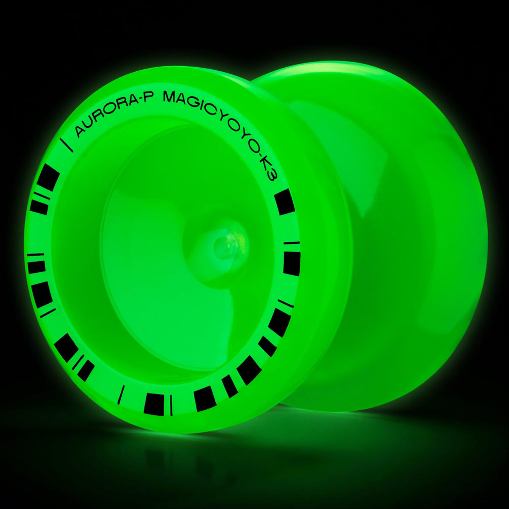 MAGICYOYO K3 Aurora-P glow green in the dark for nighttime play and visibility.