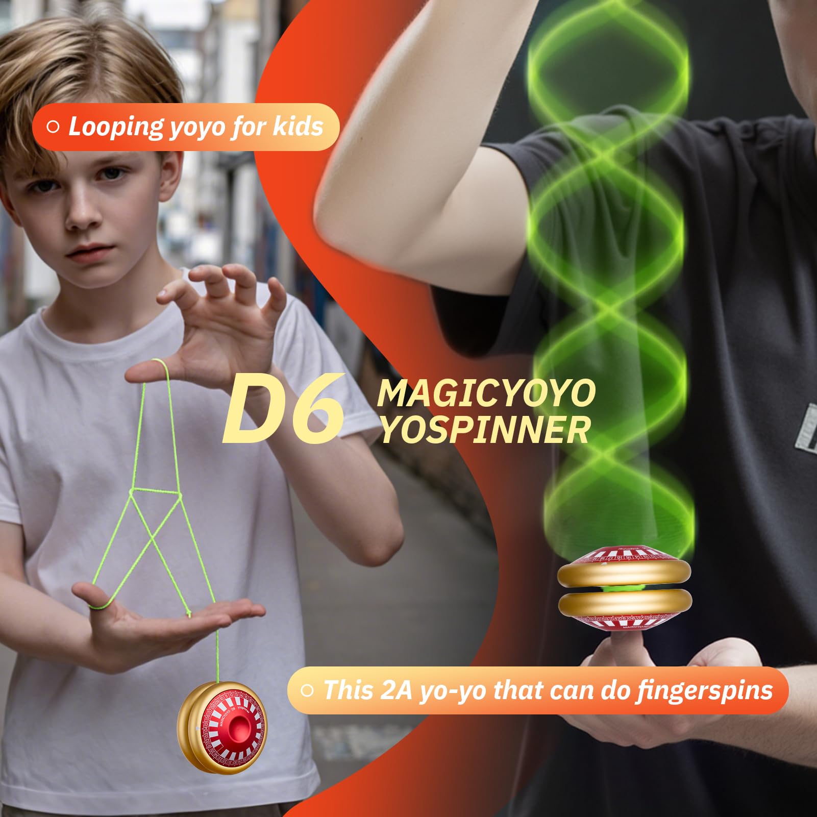 MAGICYOYO D6 fingerspin dimple design supports controlled spins