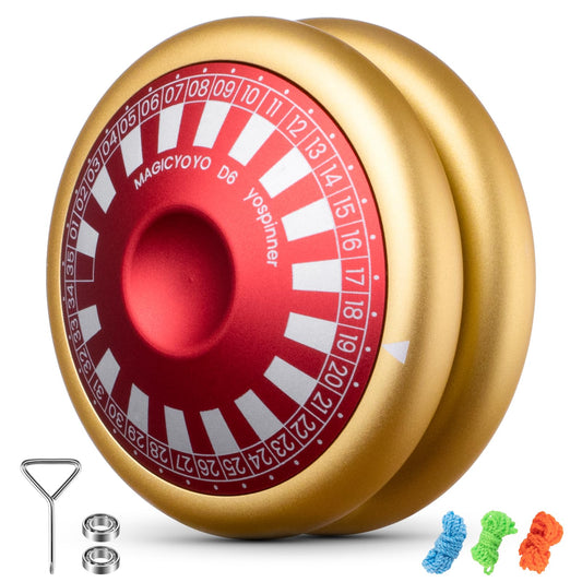 MAGICYOYO D6 metal yoyo body shows durable aluminum for smooth play