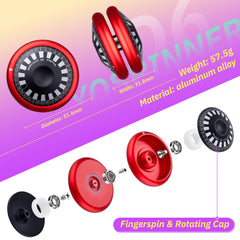 MAGICYOYO D6 showcases multiple play modes: fidget spinner, top, gyroscope, and racing wheel