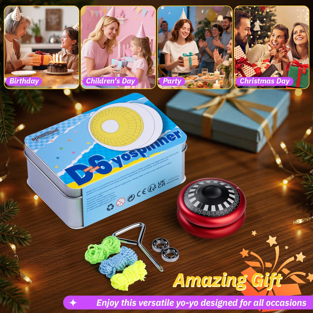 MAGICYOYO D6 packaging with strings and bearings for ready-to-play gift