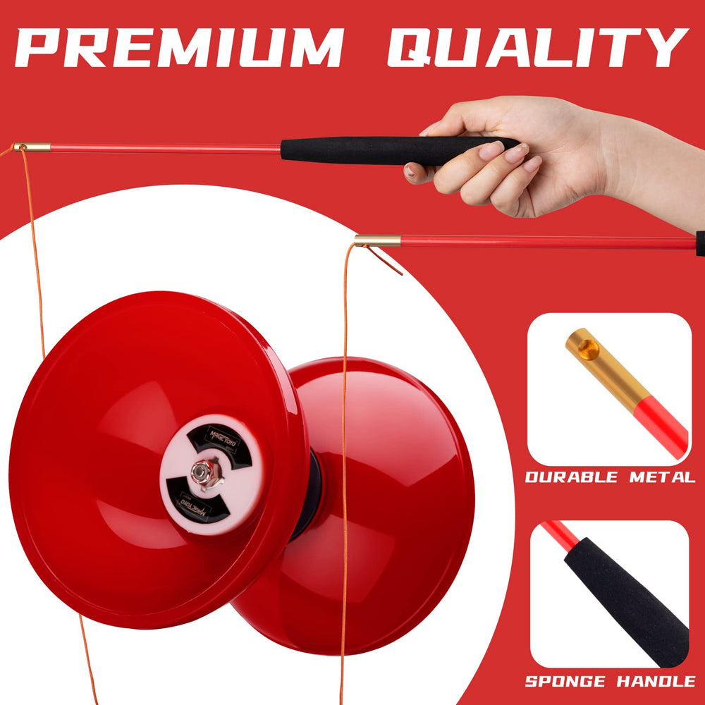 MAGICYOYO Diabolo Pro carbon sticks with foam grip for comfortable play.