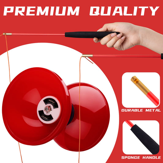 MAGICYOYO Diabolo Pro carbon sticks with foam grip for comfortable play.