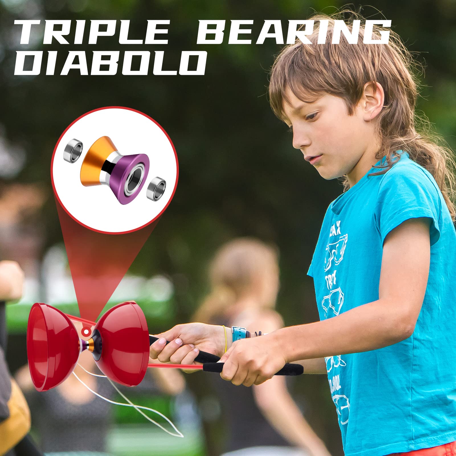 MAGICYOYO Diabolo Pro 150mm width helps stable throws.