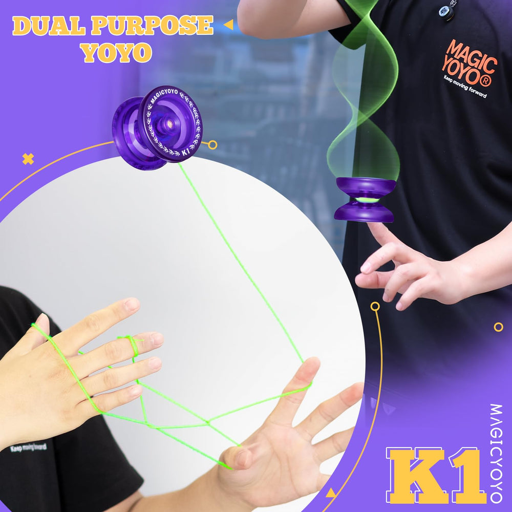 MagicYoyo K1 hubstacks glove shown for comfortable grip during tricks.