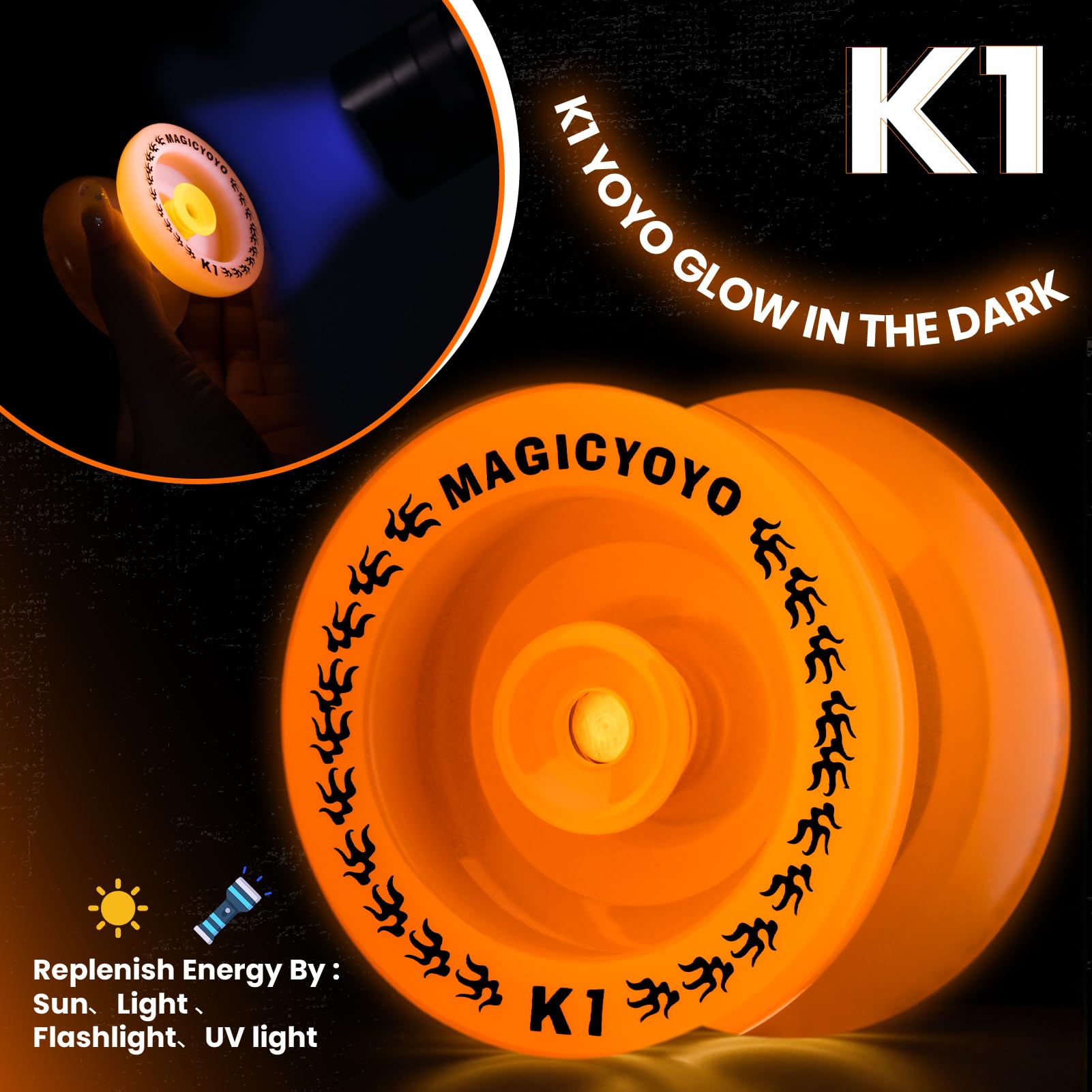 MAGICYOYO K1 Plus finger spin hubs enable smooth tricks.