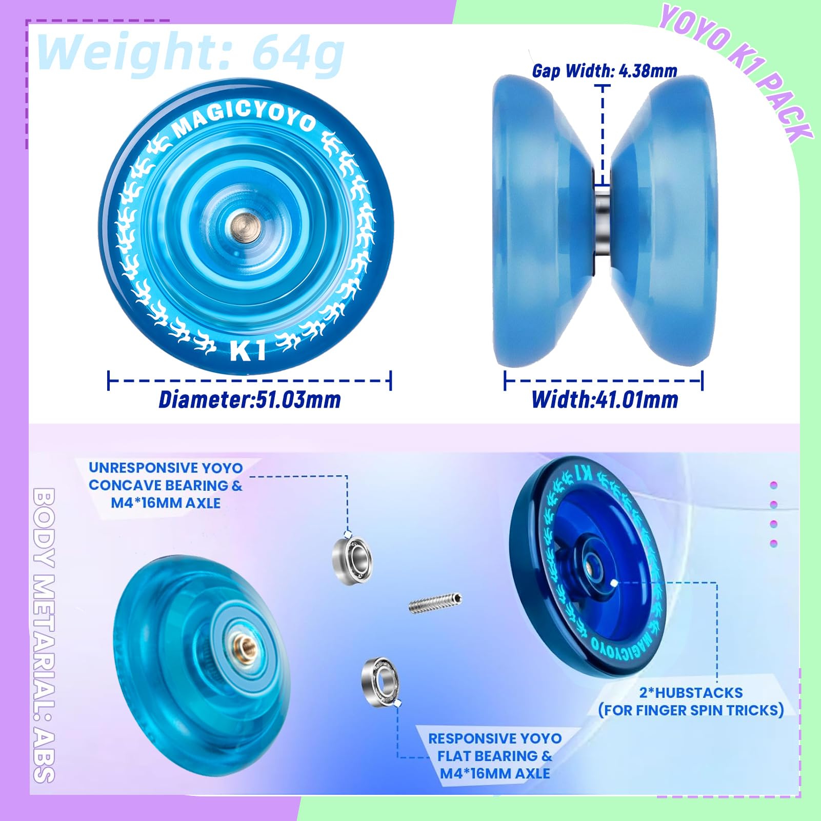 MAGICYOYO K1 twelve strings set for replacements