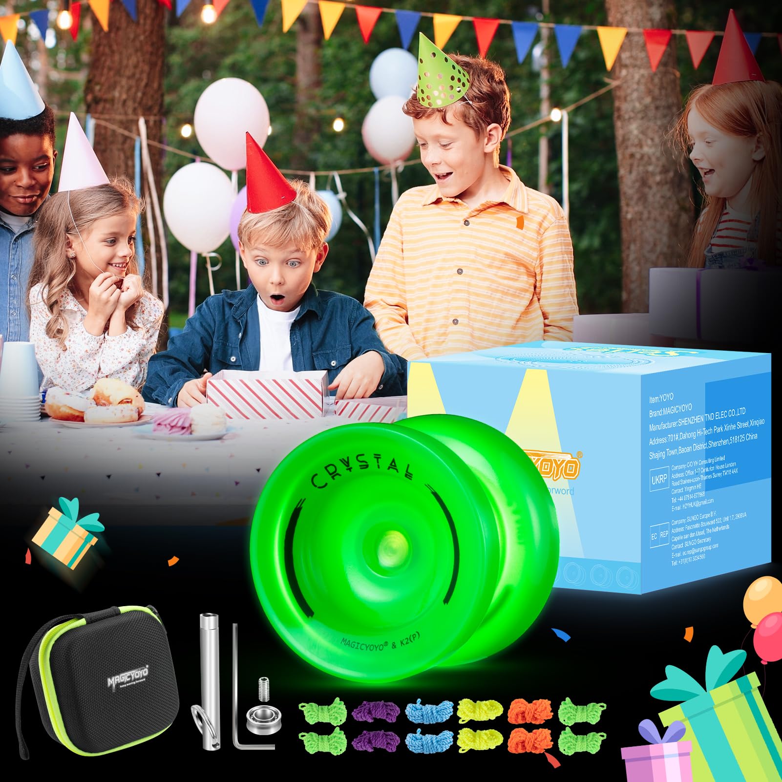 Magicyoyo K2 includes strings and tools for maintenance