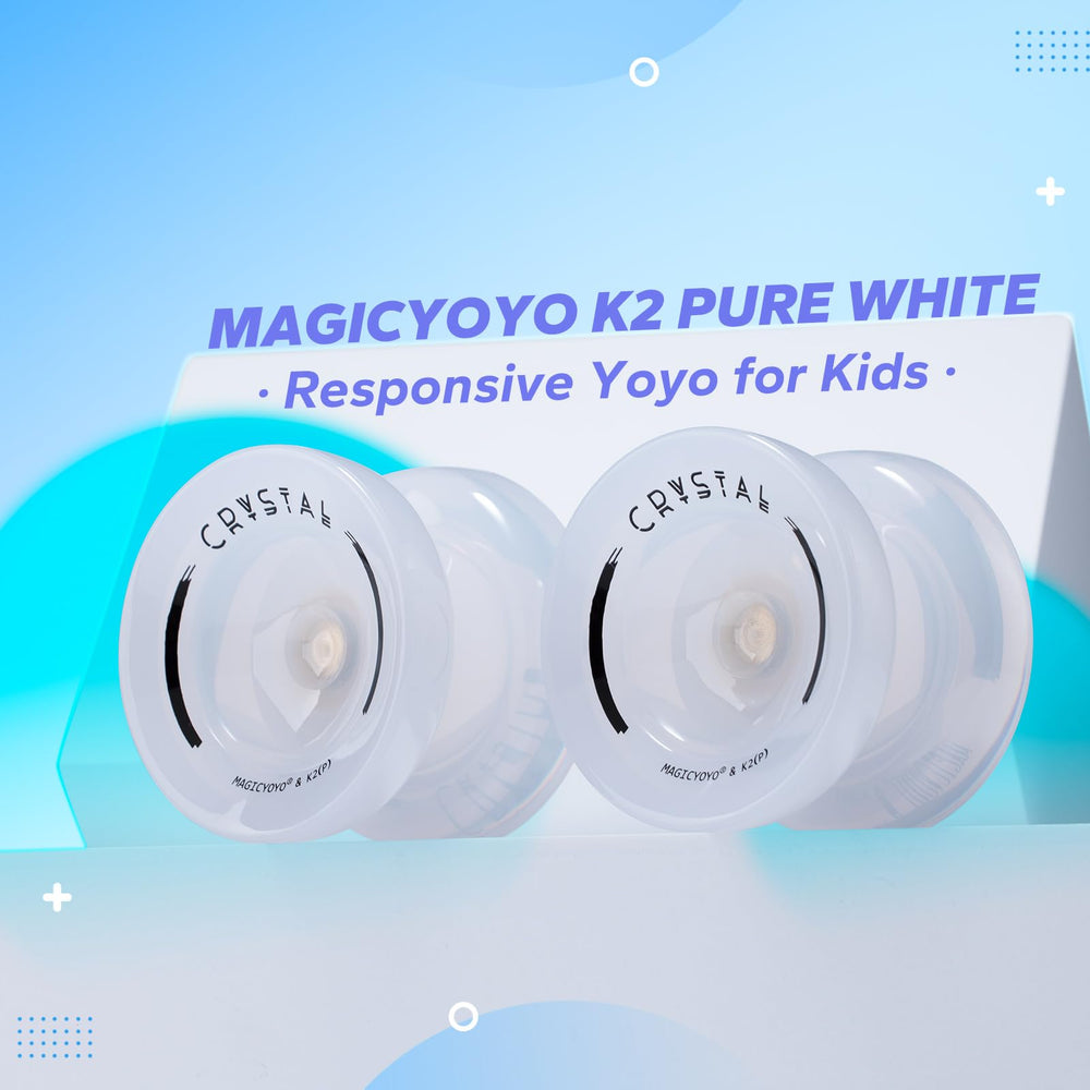 MAGICYOYO K2 Crystal yoyo side profile highlights durable PC plastic ideal for drops during practice.
