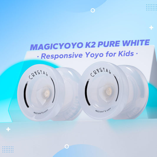 MAGICYOYO K2 Crystal yoyo side profile highlights durable PC plastic ideal for drops during practice.