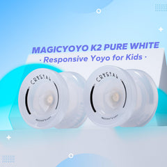 MAGICYOYO K2 Crystal yoyo side profile highlights durable PC plastic ideal for drops during practice.