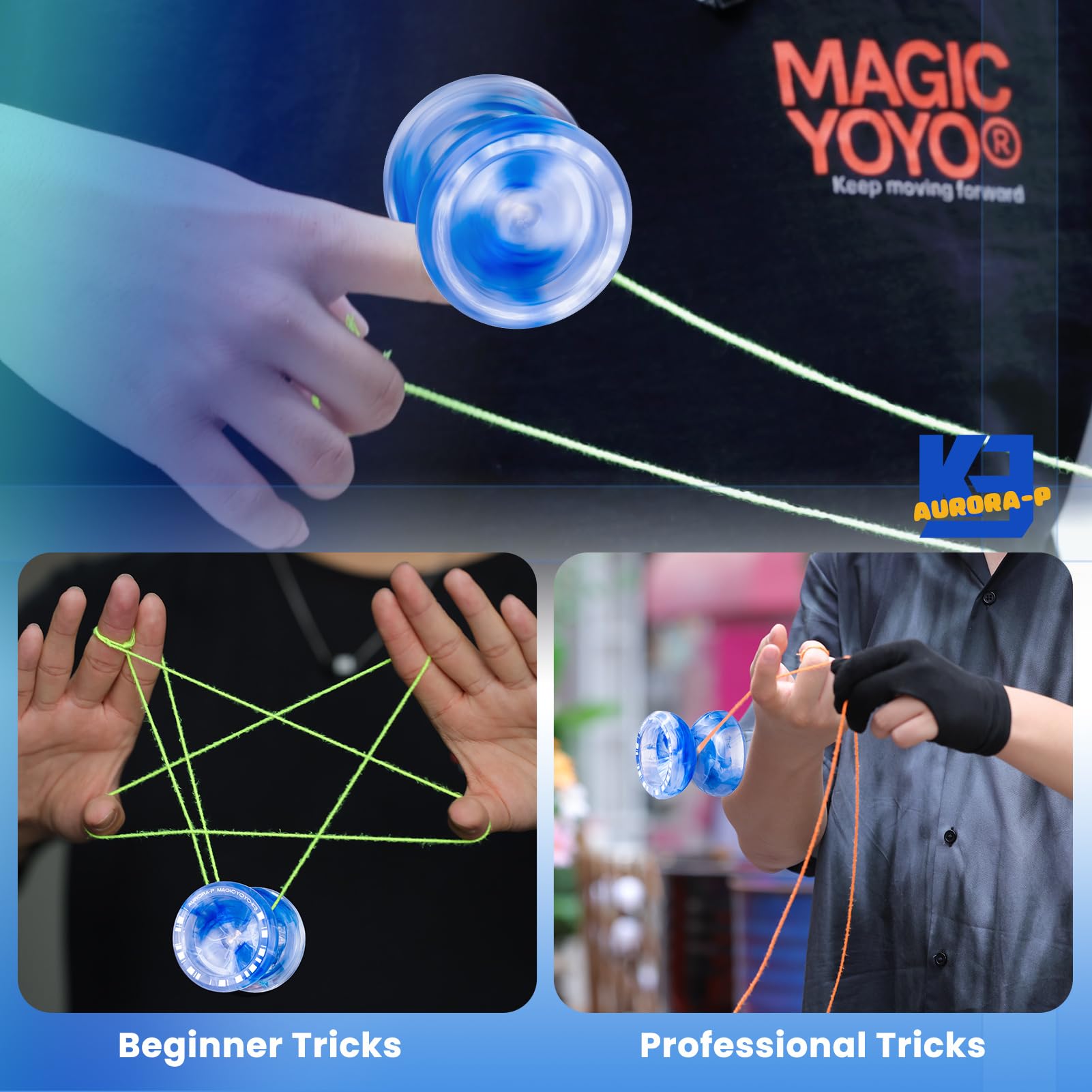 MagicYoyo K3 Aurora-P bearing removal tool included for customization.