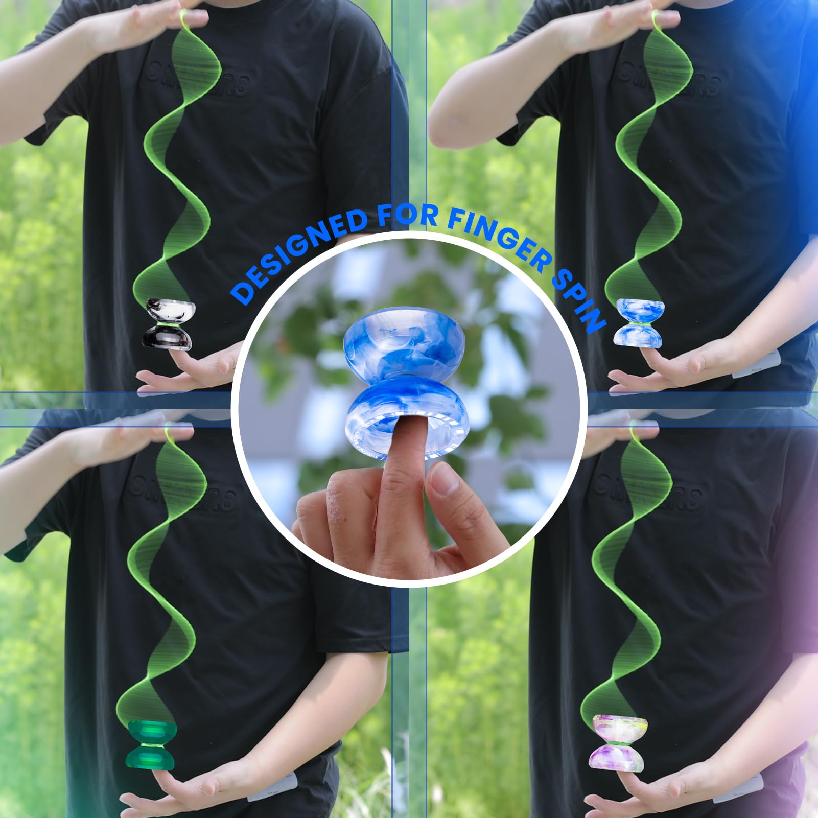 MagicYoyo K3 Aurora-P deep center groove supports stable finger spins.