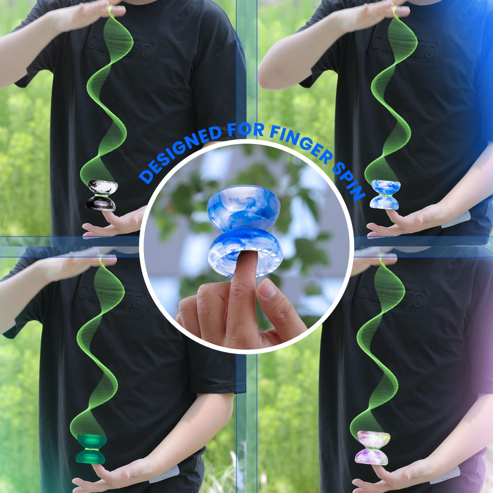 MagicYoyo K3 Aurora-P deep center groove supports stable finger spins.