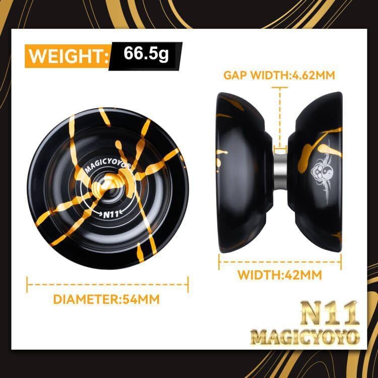 MAGICYOYO N11 concave bearing system supports smooth binds and extended spins.