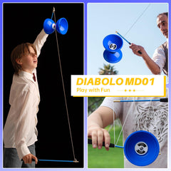 MAGICYYO Pro net bag with blue diabolo for portable storage