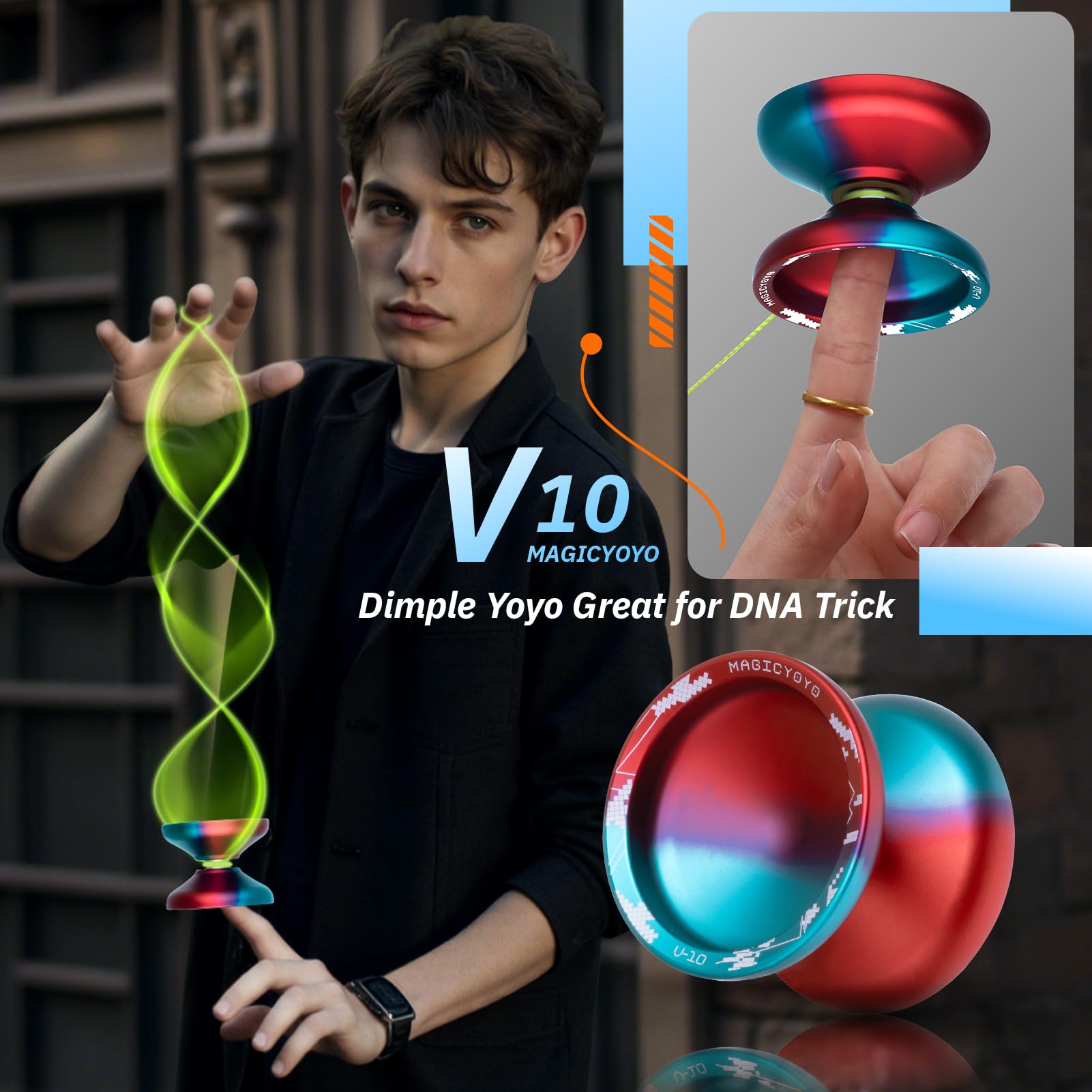 MagicYOYO V10 premium aluminum body offers durable balance for daily practice