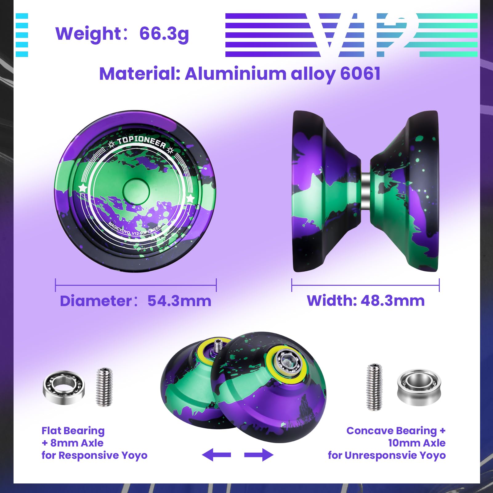 MAGICYOYO V12 accessory kit with strings and tools for maintenance