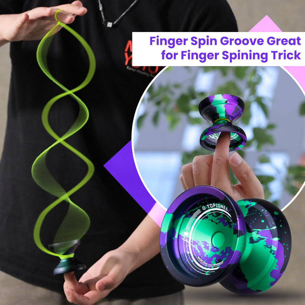 MAGICYOYO V12 hook finger-spin trick detail demonstrating advanced capability