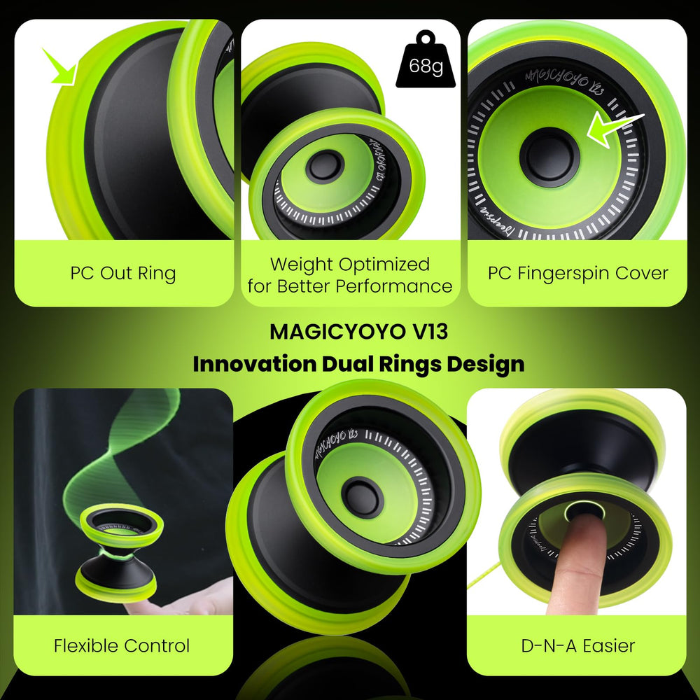 MagicYOYO V13 Deepspin finger-spin cap enables smooth advanced tricks.