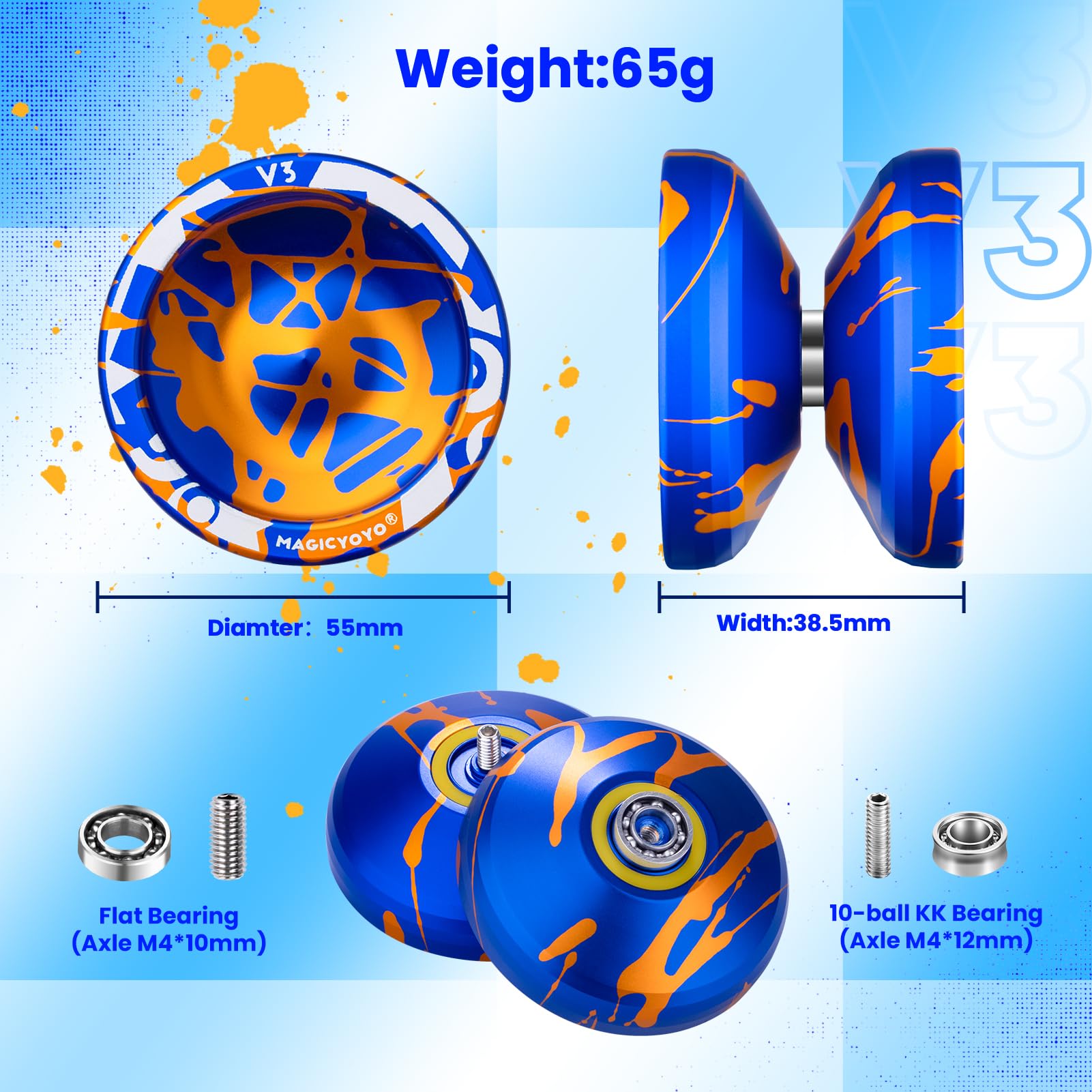 MAGICYOYO V3 includes 12 strings for continuous practice sessions.
