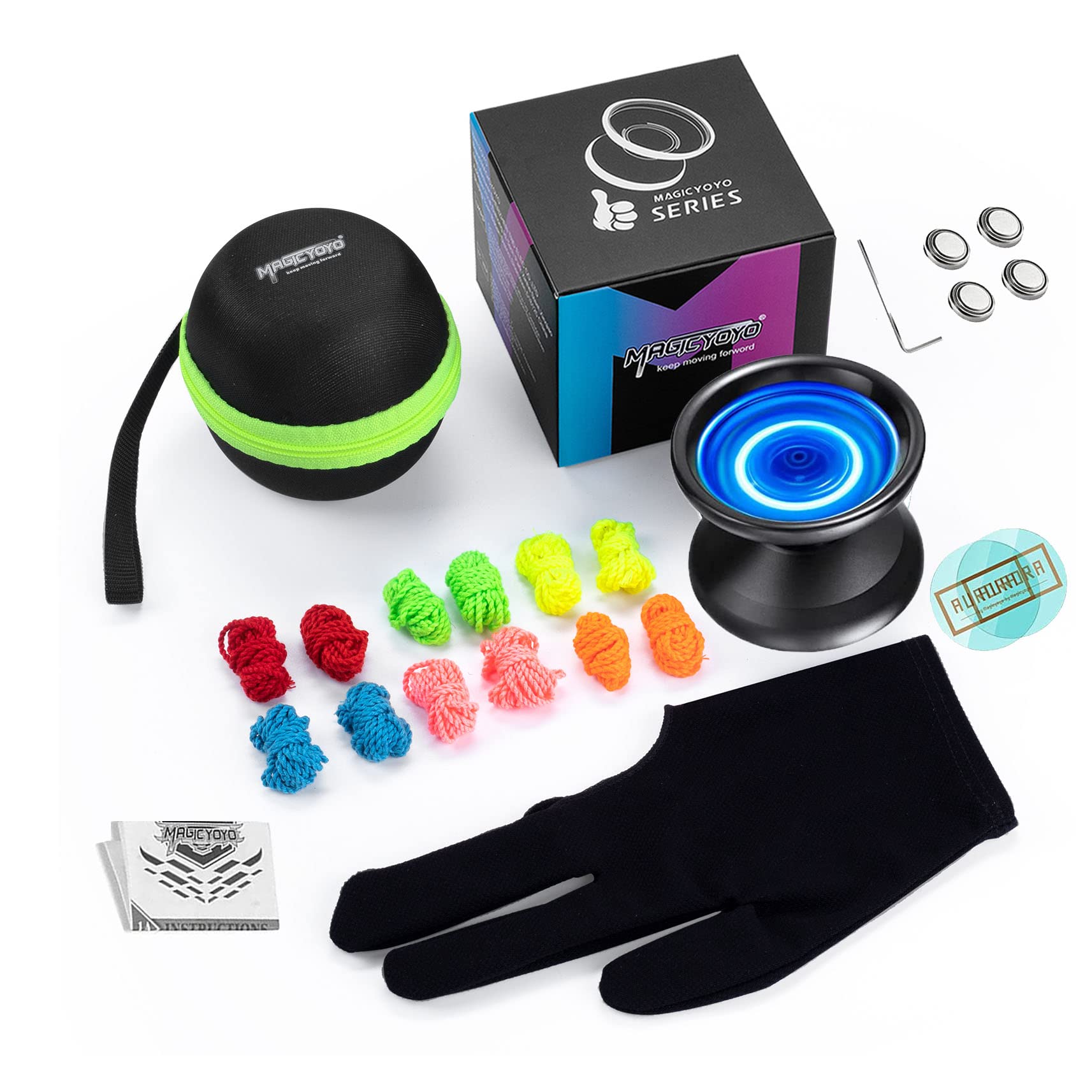 MAGICYOYO Y02 blue LED glow during fast spins