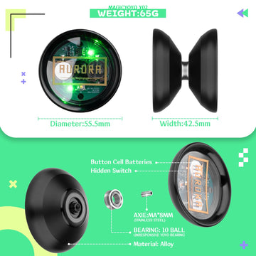 MagicYoyo Y02 push-button LED controls for quick lighting adjustments.