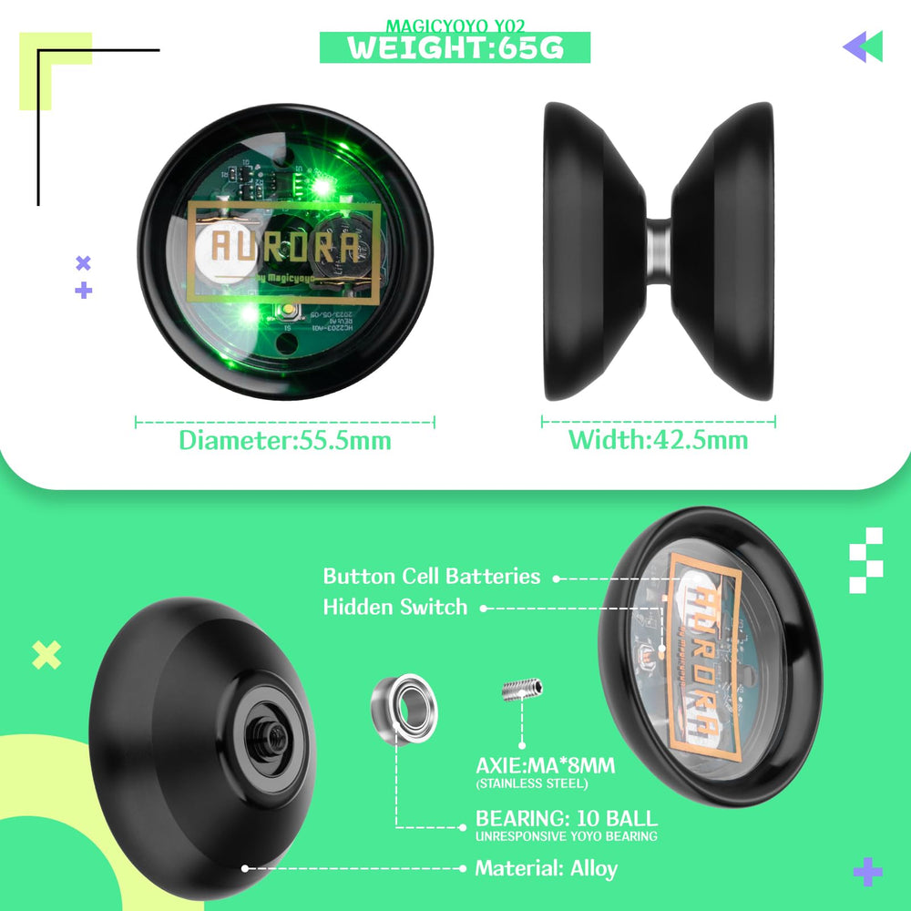 MagicYoyo Y02 push-button LED controls for quick lighting adjustments.